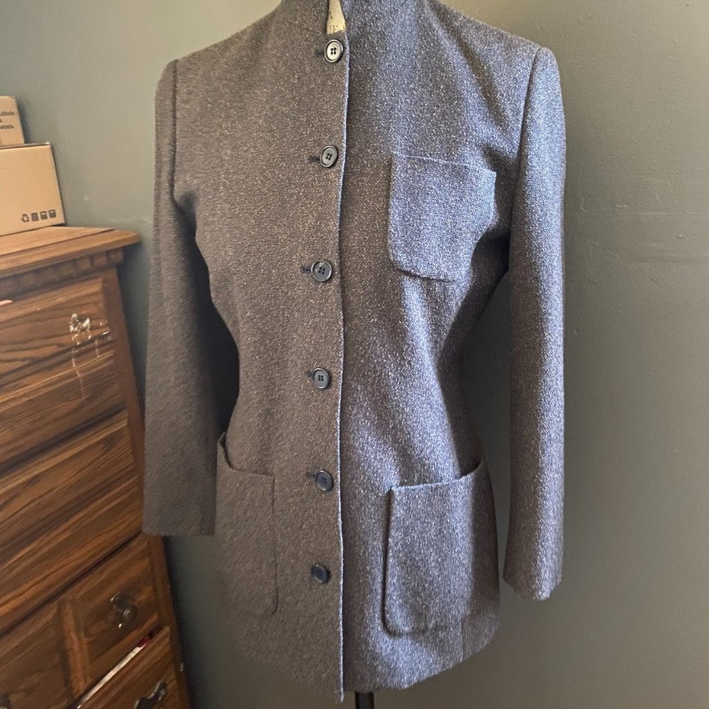 Vintage Finity Studio Women Long Sleeve boucle wool blend blazer